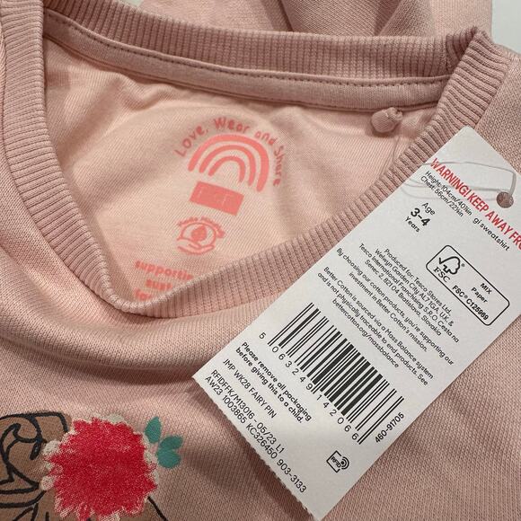 NWT F&F Pink Fairy Mushroom Woodland Sweatshirt - Picture 7 of 8